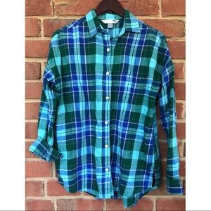 Old Navy Plaid Boyfriend Shirt